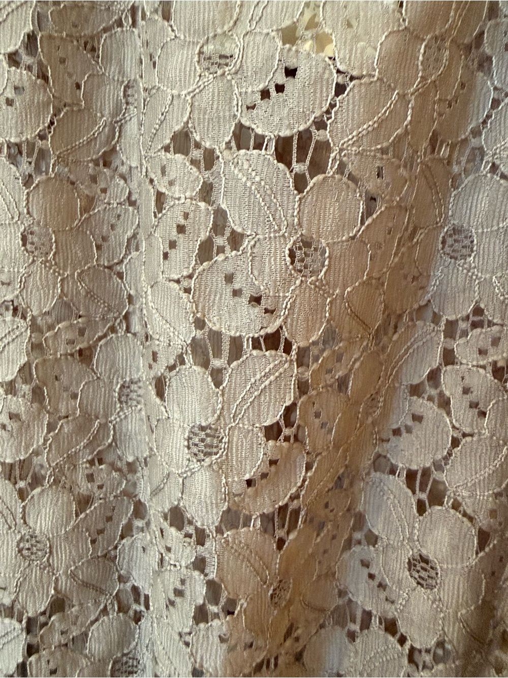 Derek Heart Lace Tie-Front Short Sleeve Top - Taupe - Picture 8 of 8
